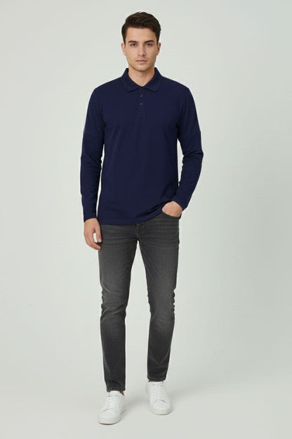 Men's Shoulder Piping Polo Shirt