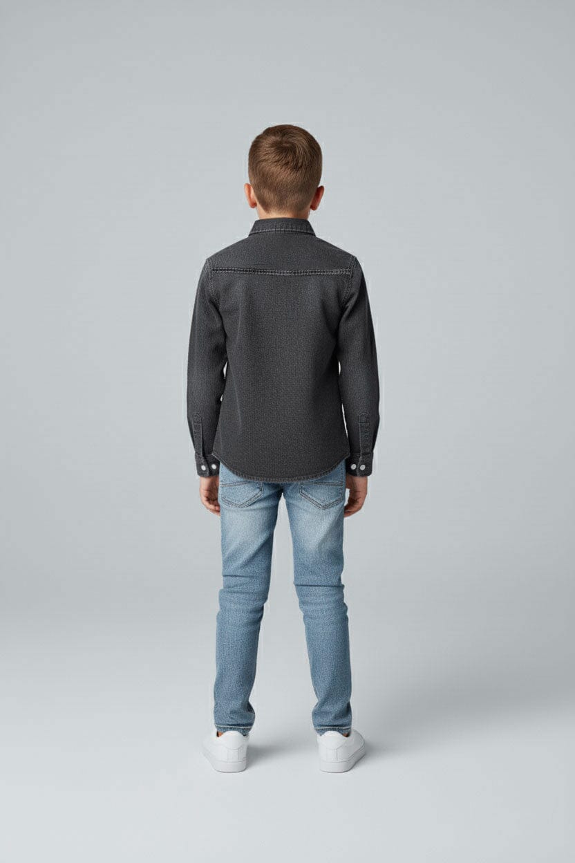 Styles Republic Boy's Basic Denim Casual Shirt