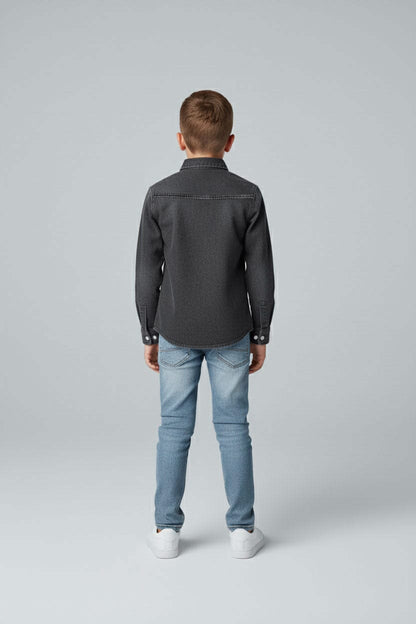 Styles Republic Boy's Basic Denim Casual Shirt