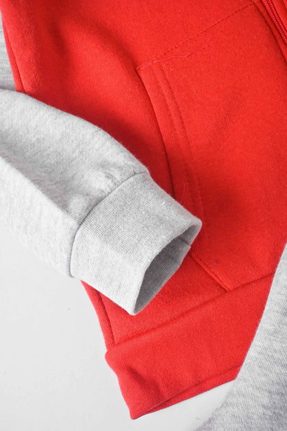 Reebok Kids' Contrast Panel Fleece Zipper Hooded Sweat suit Set-2 Pcs Kid's tracksuit Fiza 