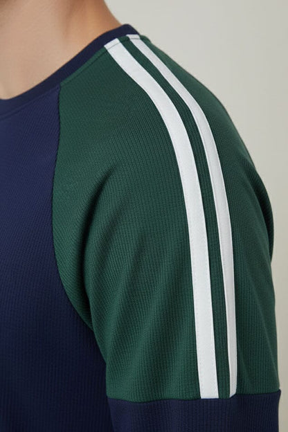 Men's Color Block Raglan Sleeve Tee Shirt