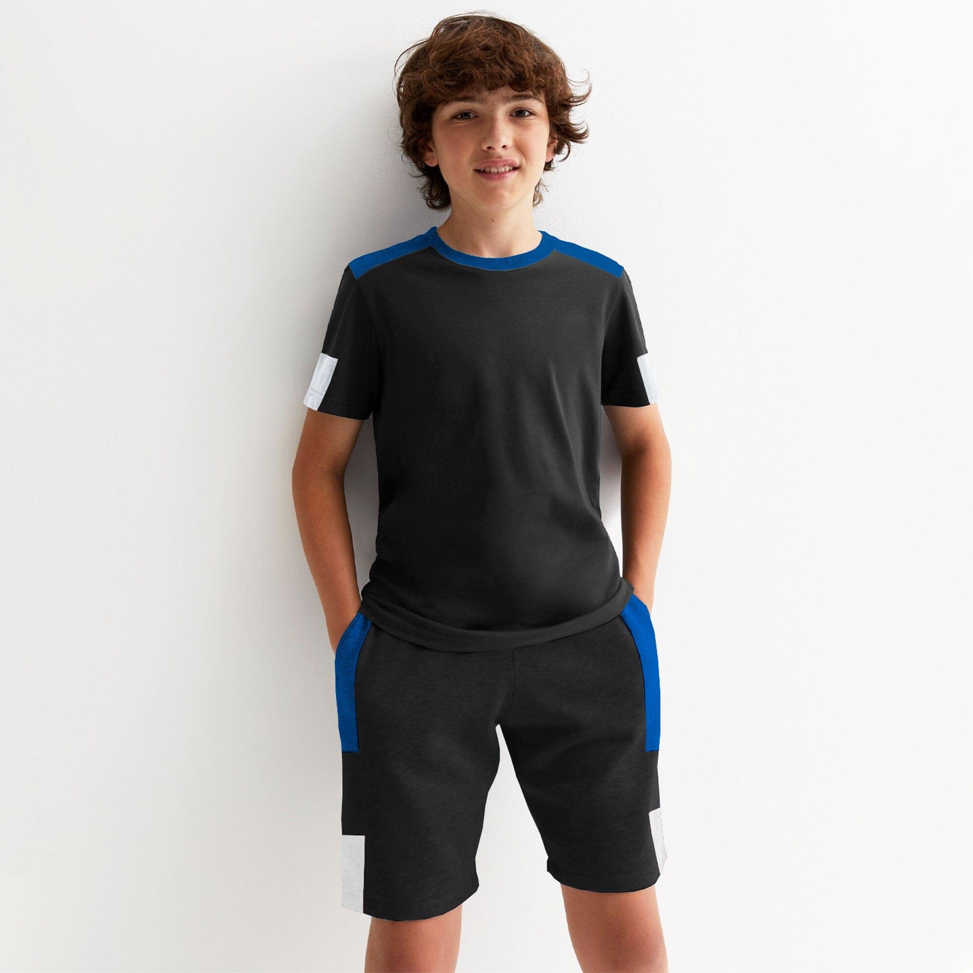 Kid's Liege Contrast Panel Style Soccer Suit Boy's Suit Set Minhas Garments Black 1 Years 