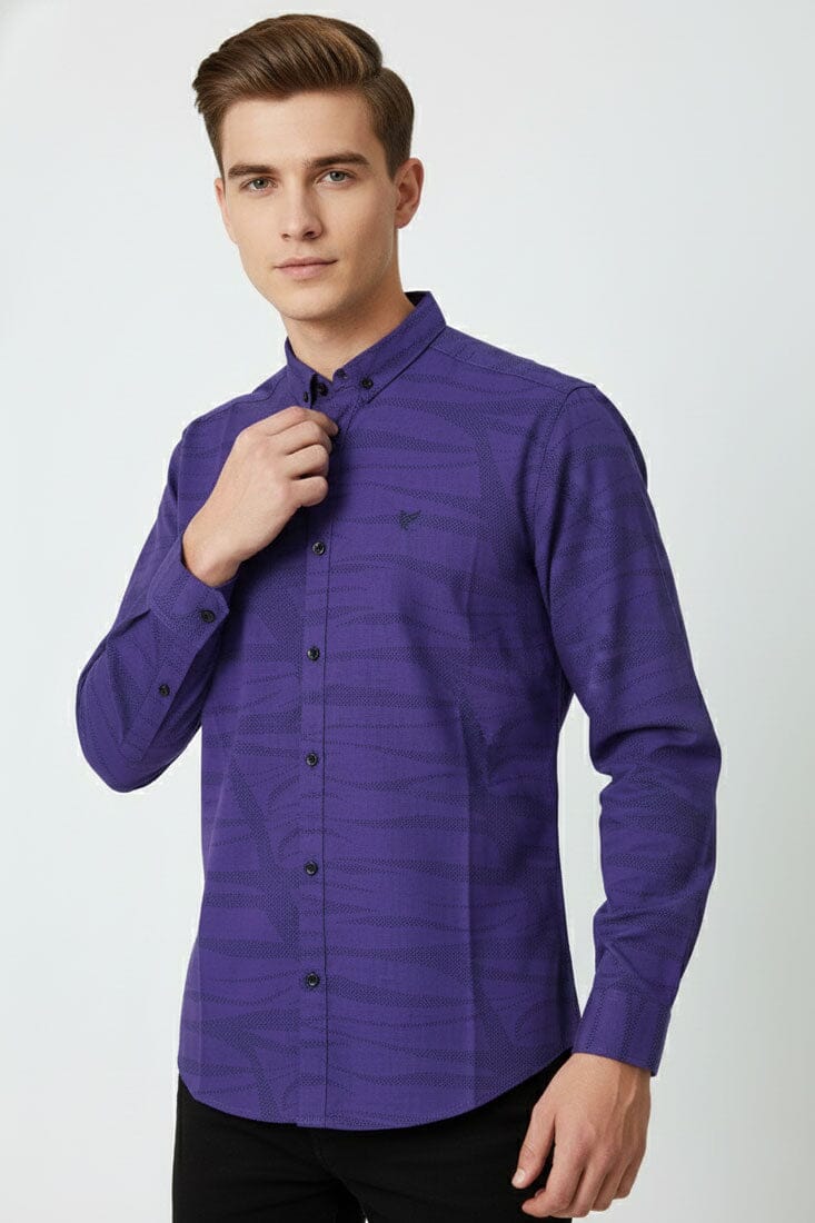 Fashion Culture Men's Embroidered Casual Shirt