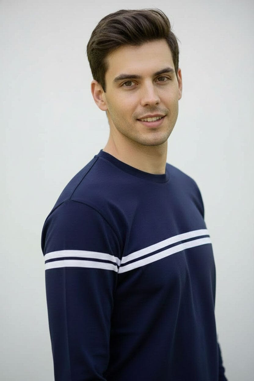 Men's Horizontal Striped Tee Shirt