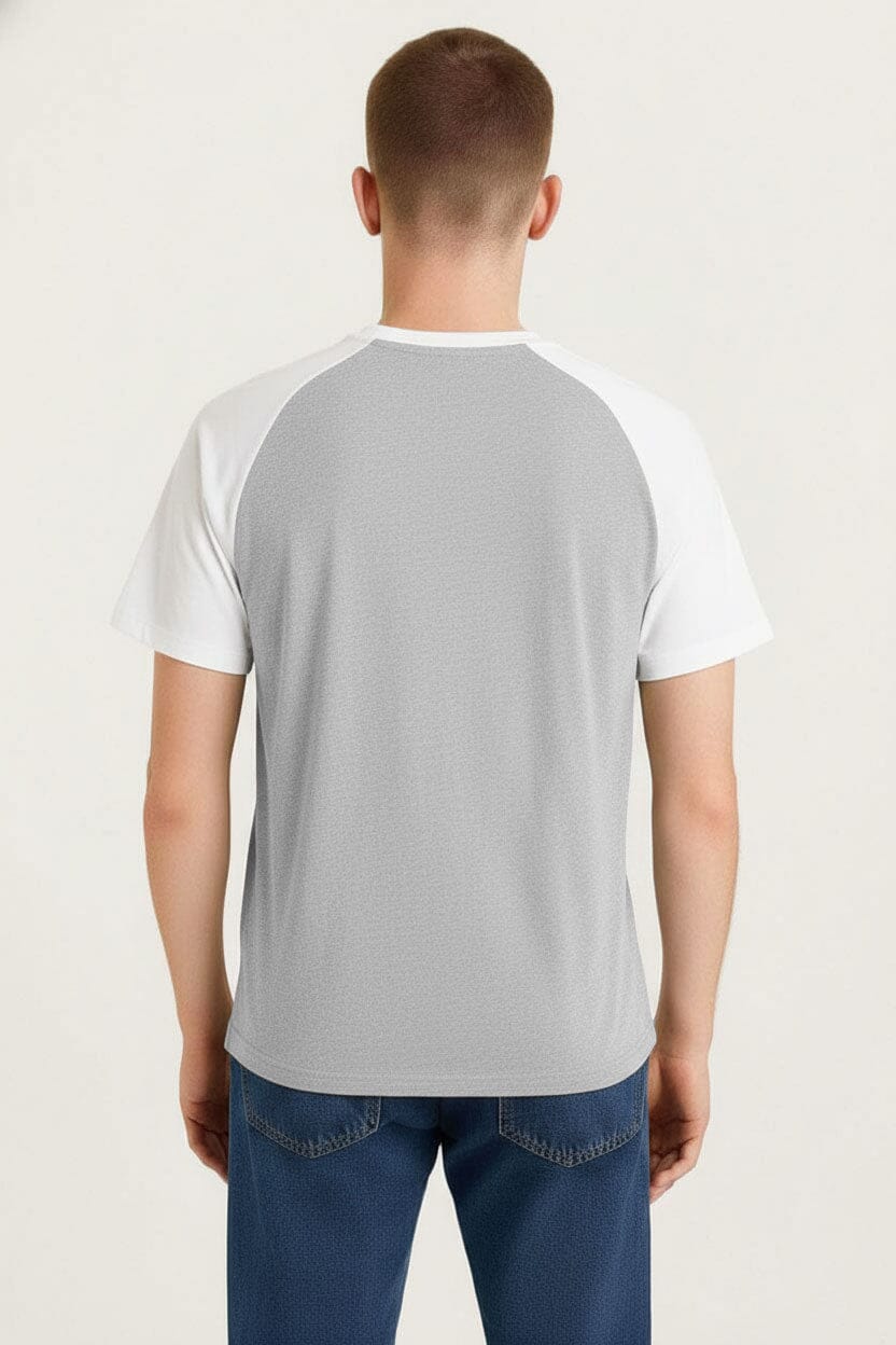 Grey Melange & White