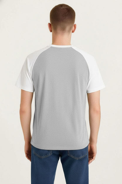 Grey Melange & White