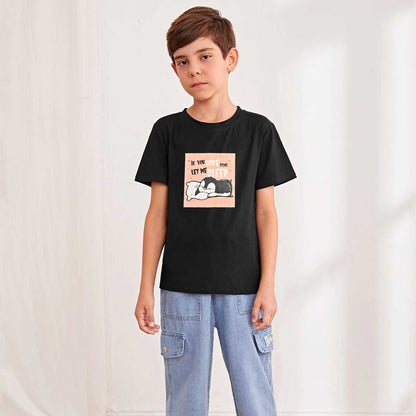 Polo Republica Boy's Let Me Sleep Printed Tee Shirt Boy's Tee Shirt Polo Republica Black 1-2 Years 