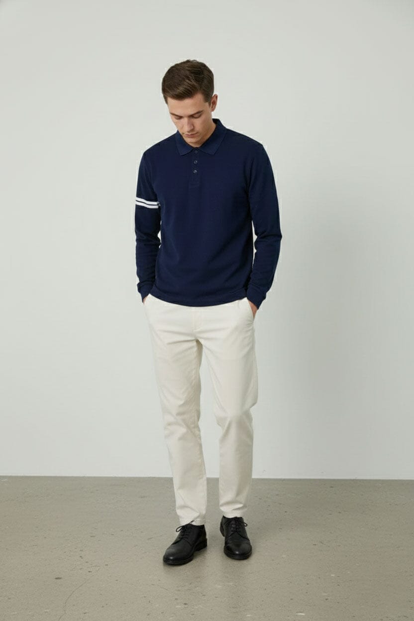 Men's Arm Striped Polo Shirt