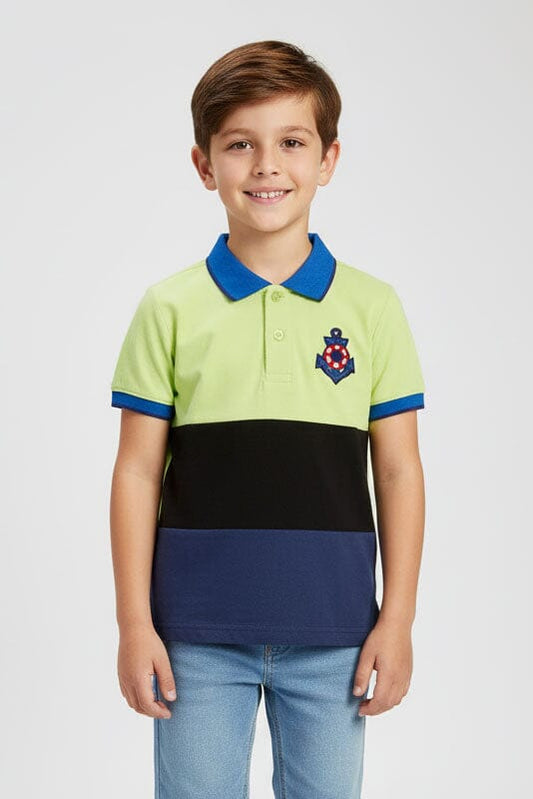 Styles Republic Boy's Color Block Polo Shirt