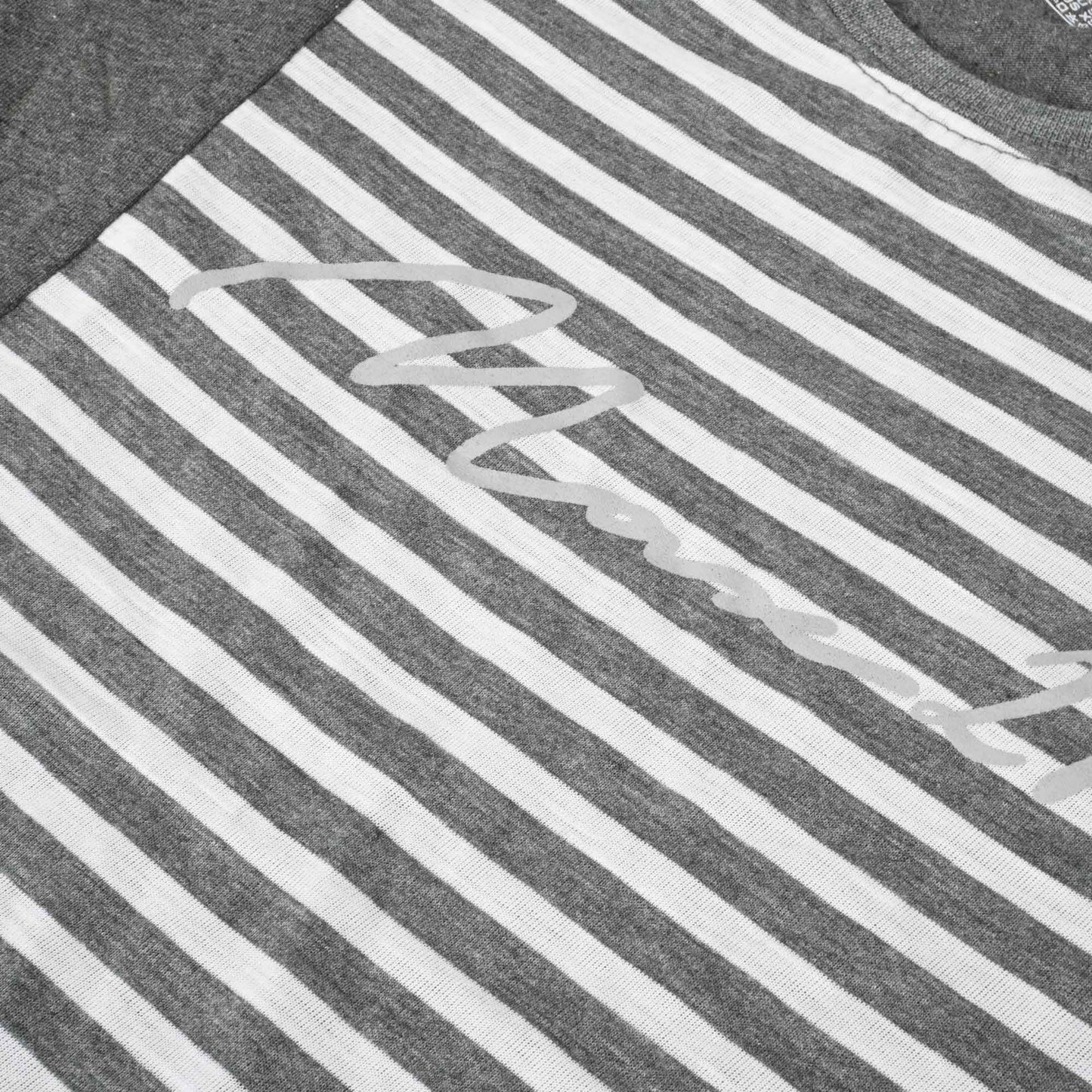 Max 21 Men's Logo Printed Stripes Style Short Sleeve Tee Shirt
