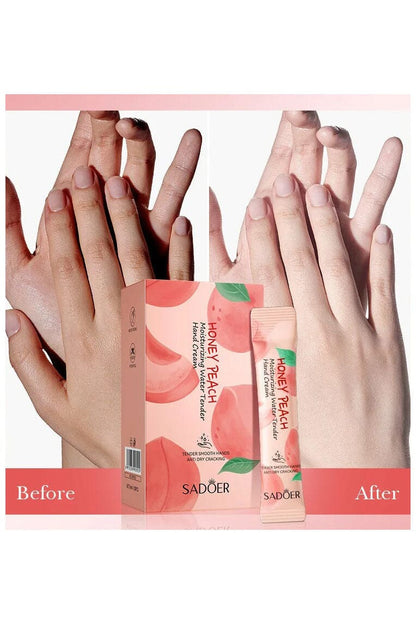 Sadoer Honey Peach Moisturizing Water Tender Hand Cream - 20pcs