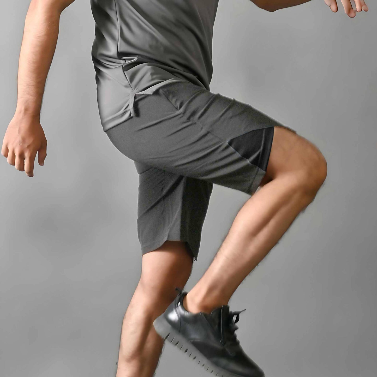 Polo Athletica Men's MAN Printed Side Vents Style Activewear Shorts Men's Shorts Polo Republica Grey S 