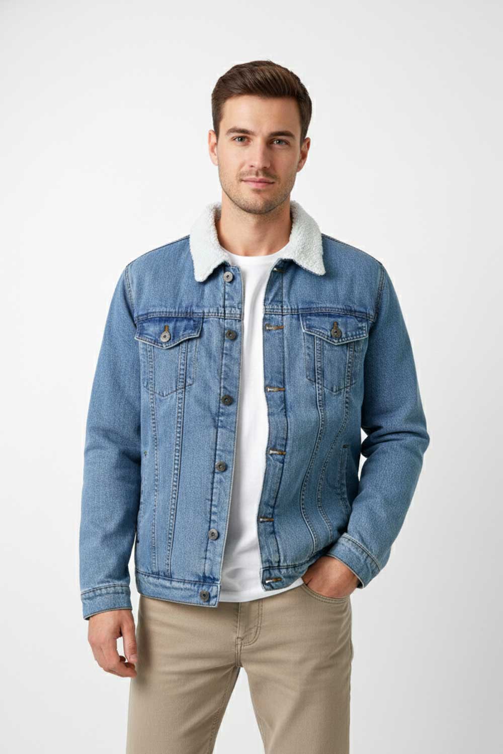 SS Men's Sherpa Denim Jacket
