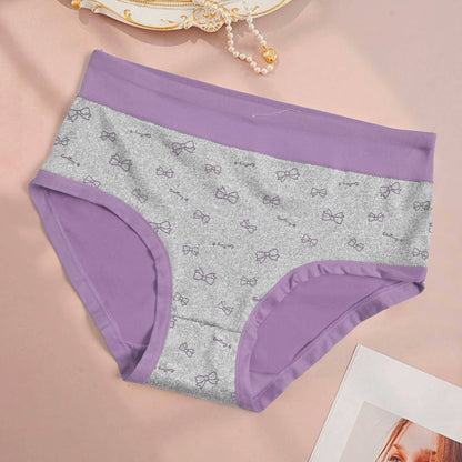 Misa Women's Classic Bow Knot Printed Underwear Women's Lingerie SRL Lilac 30-36 