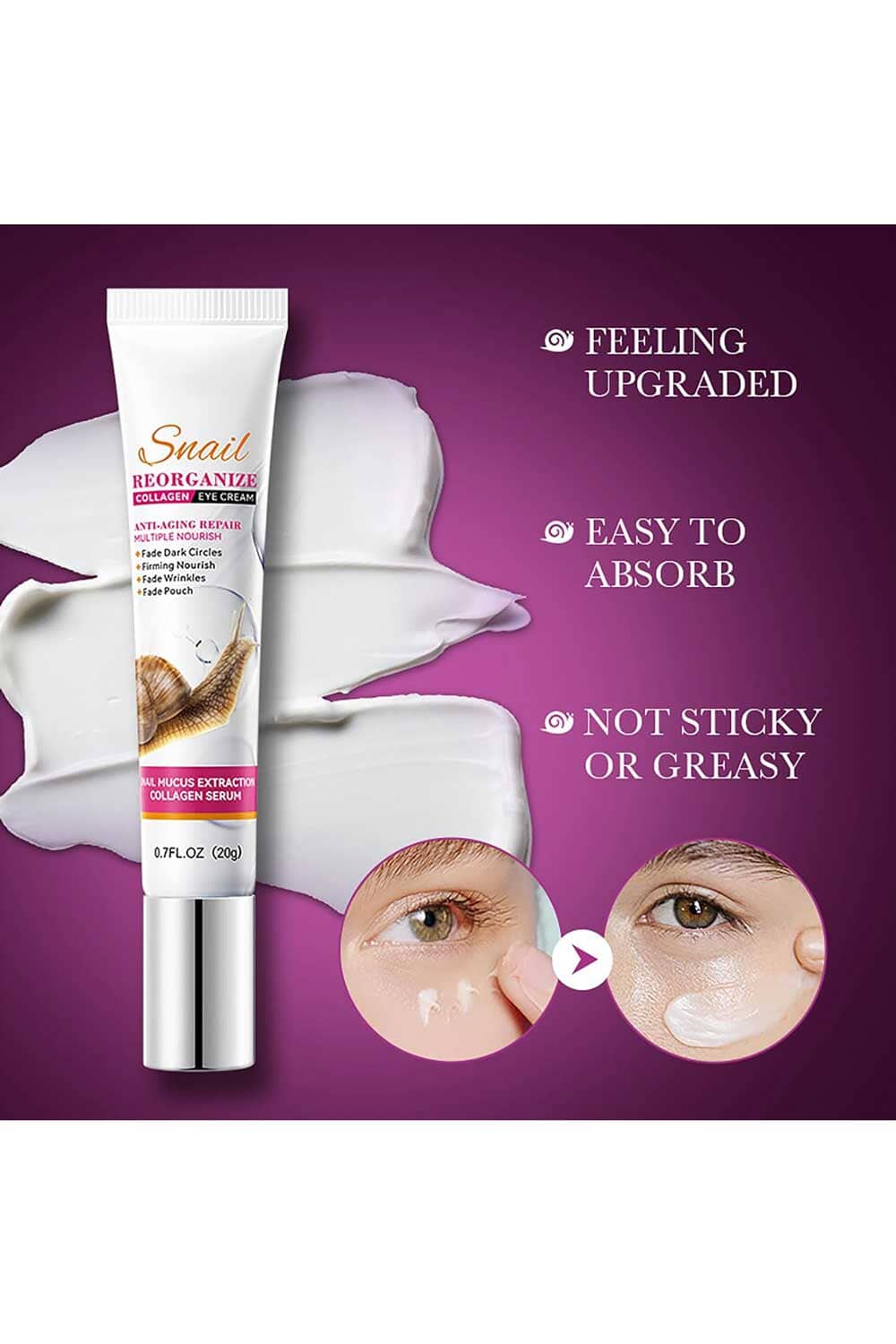 Sadoer Snail Reorganize Collagen Eye Cream - 20g