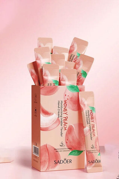 Sadoer Honey Peach Moisturizing Water Tender Hand Cream - 20pcs
