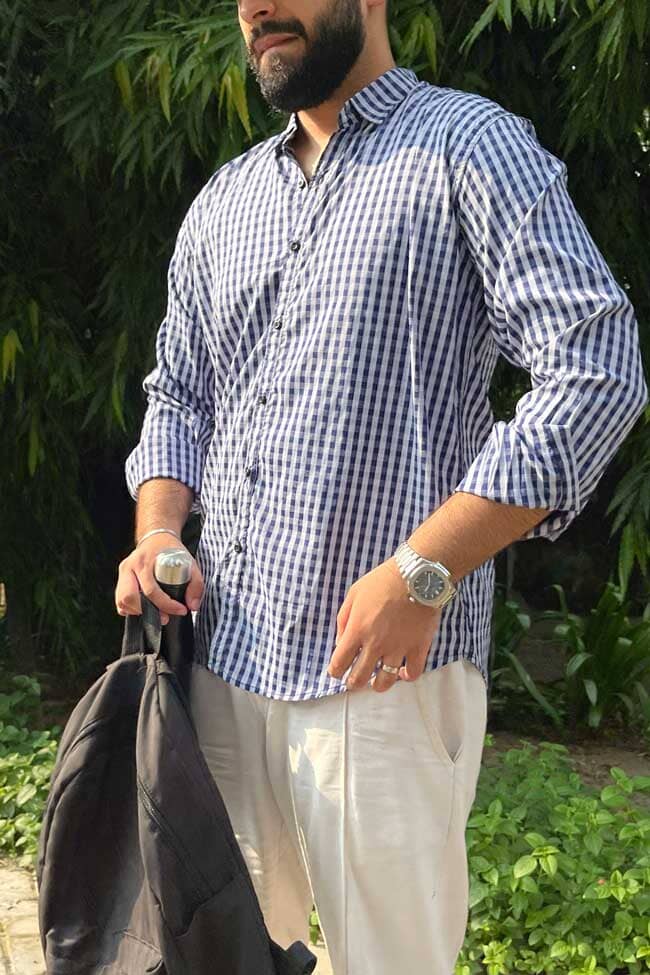 Scanners Elegant Men's Checkered Casual Shirt