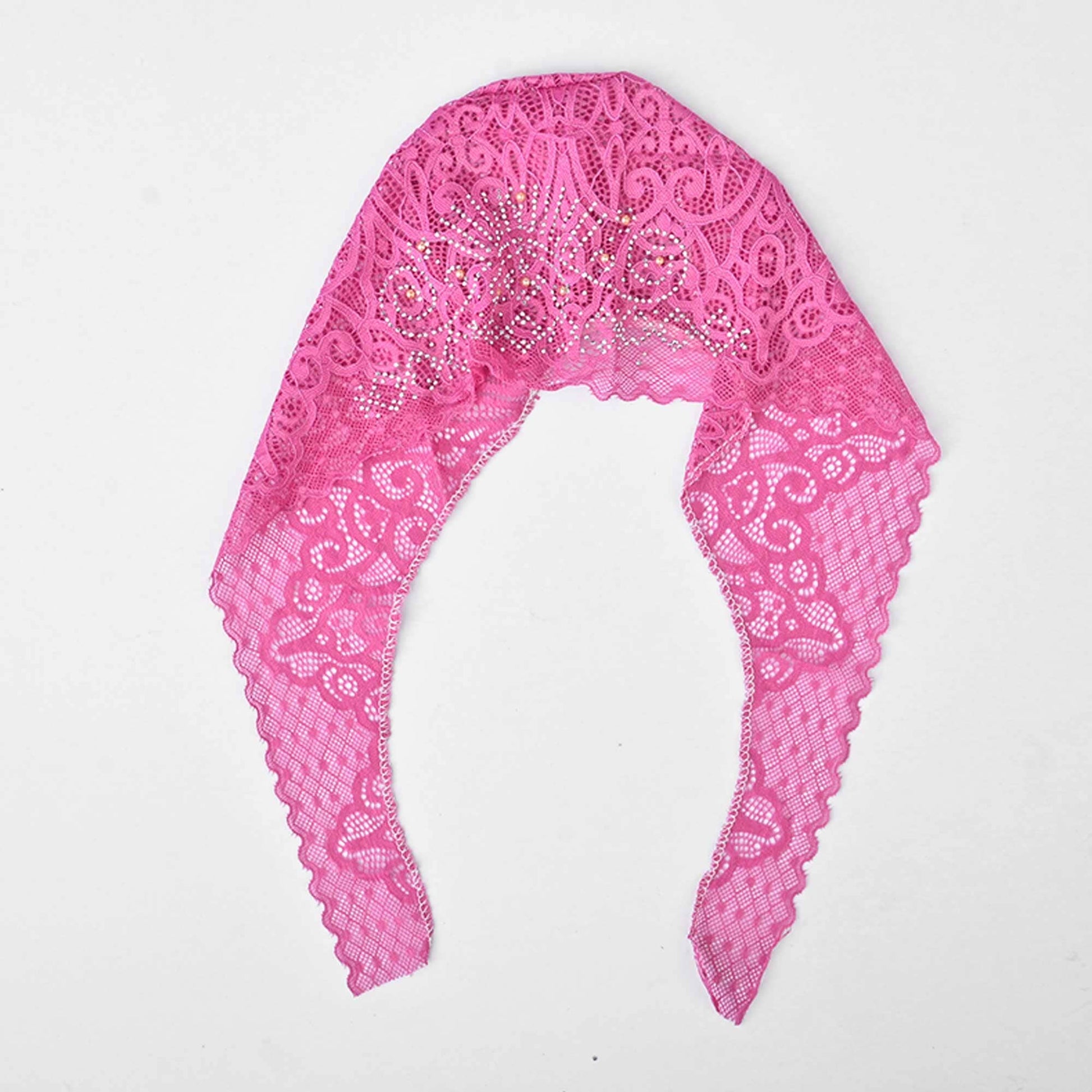 Women's Nessebar Fancy Net Design Under Scarf Hijab Cap Women's Accessories De Artistic Magenta 