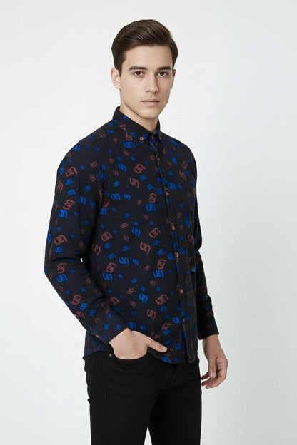 Scanners Men's Printed Casual Shirt