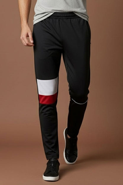 Men's Piping Color Block Activewear Trousers