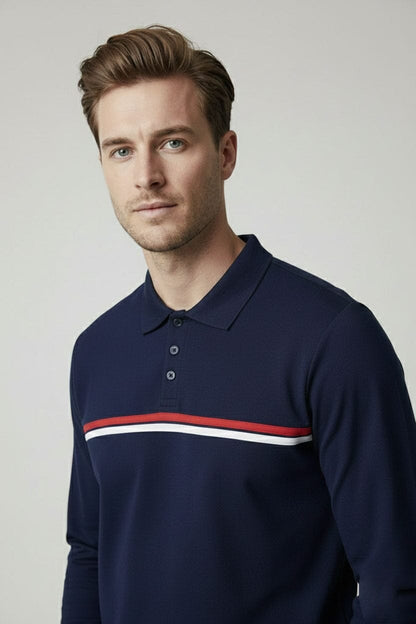 Men's Chest Striped Tee Shirt