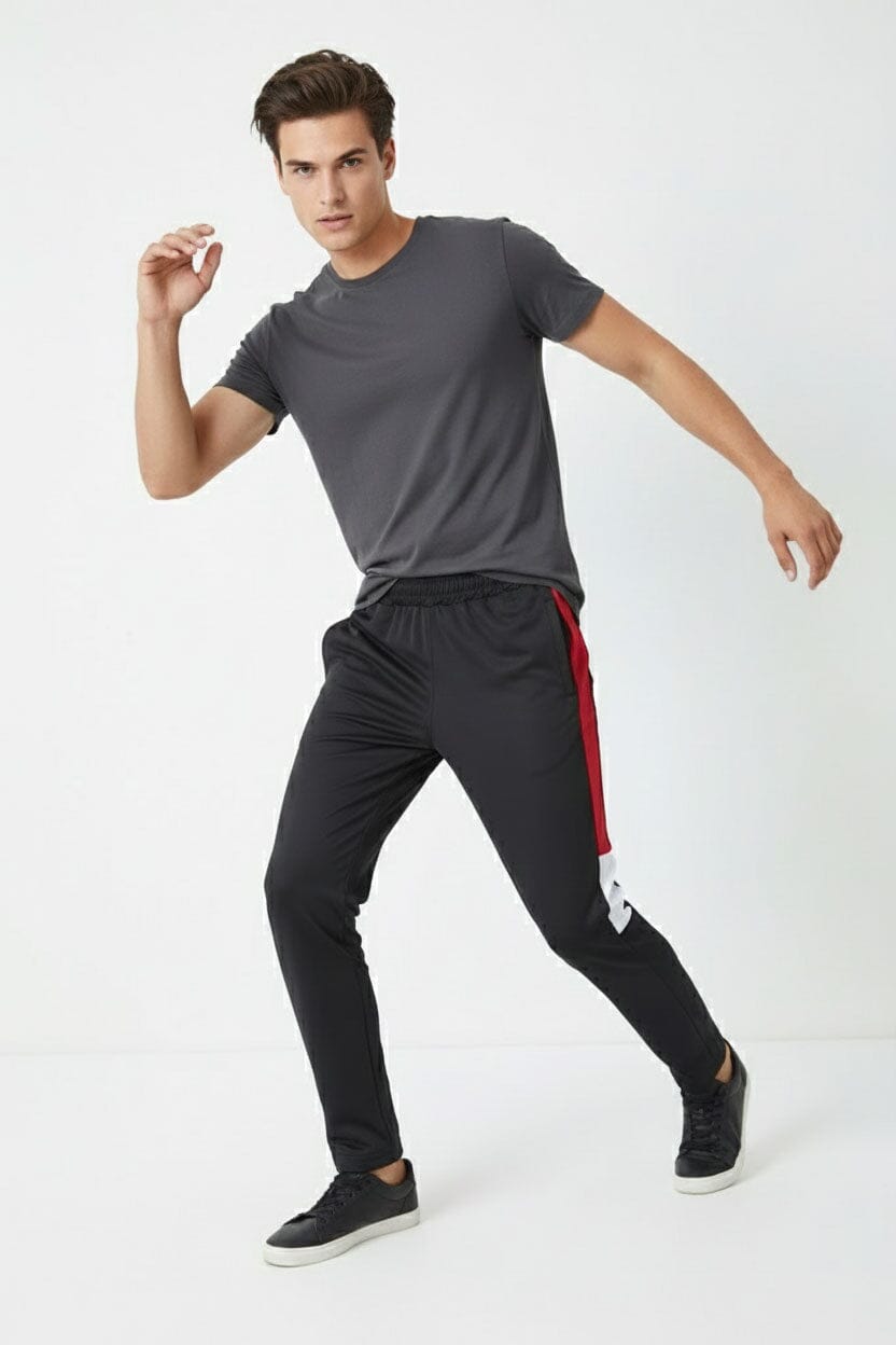Men's Slim Fit Dual Panel Activewear Trousers