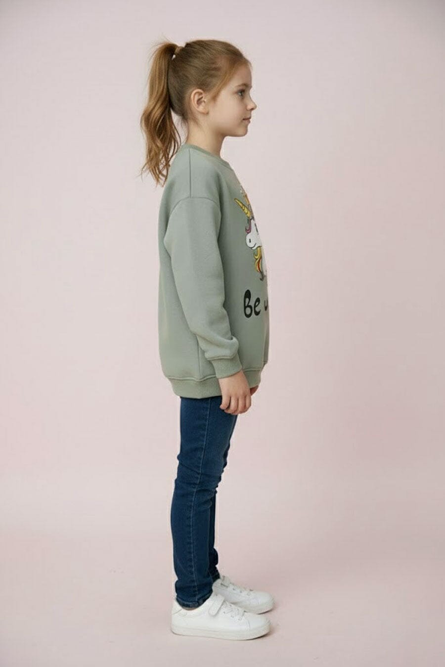 Minoti Girl's Unicorn Fleece Sweatshirt