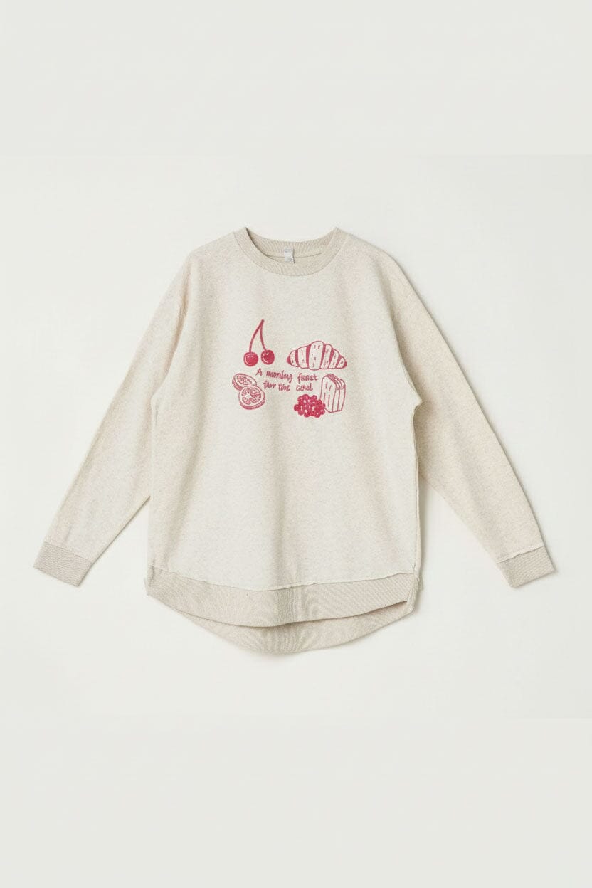 L.A.T Women's Printed High Low Hem Minor Fault Sweat Shirt