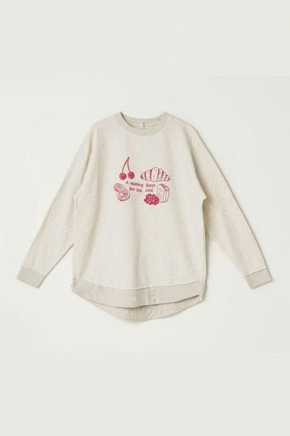 L.A.T Women's Printed High Low Hem Minor Fault Sweat Shirt