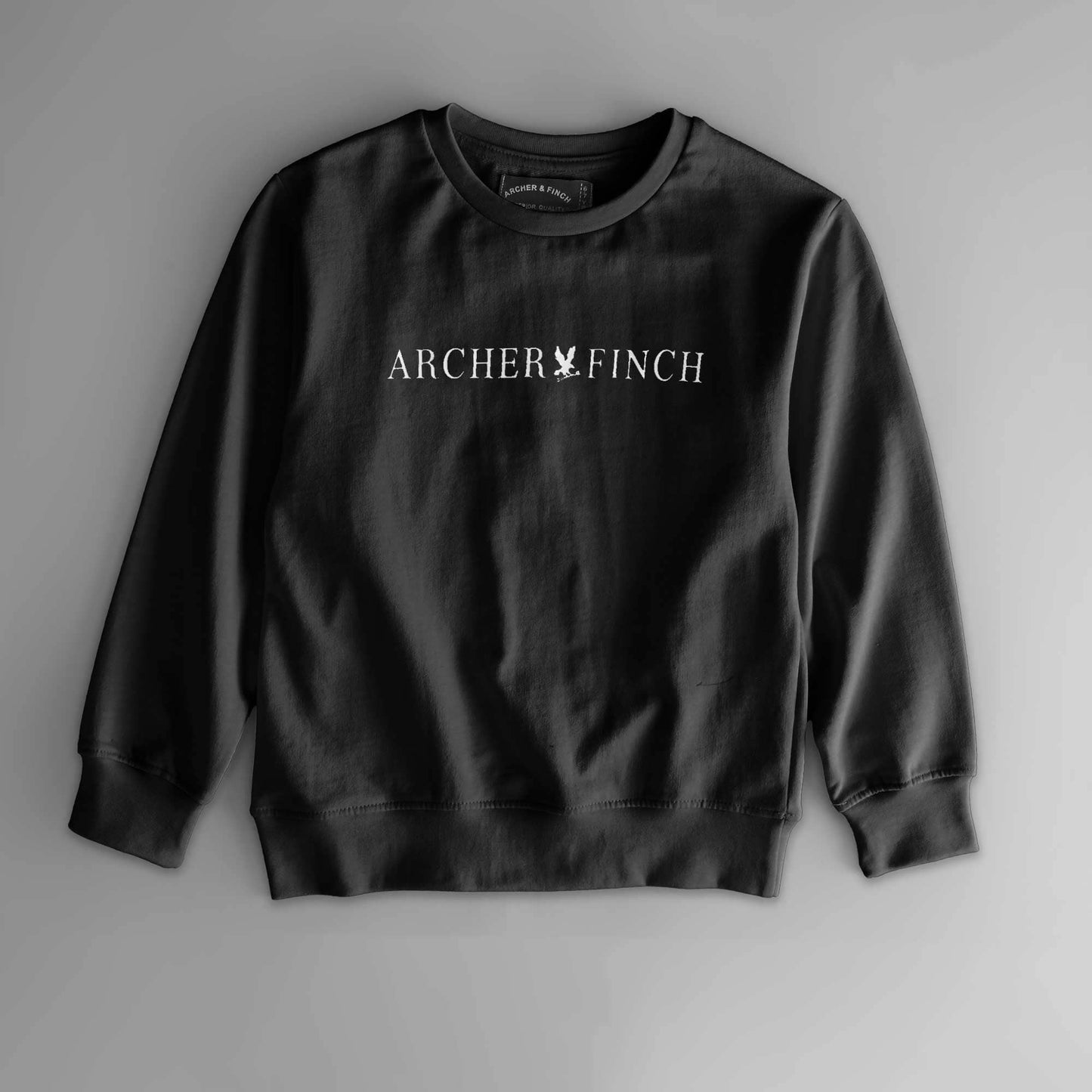Archer & Finch Boy's Printed Terry Sweat Shirt Boy's Sweat Shirt LFS Smog Black 3-4 Years 