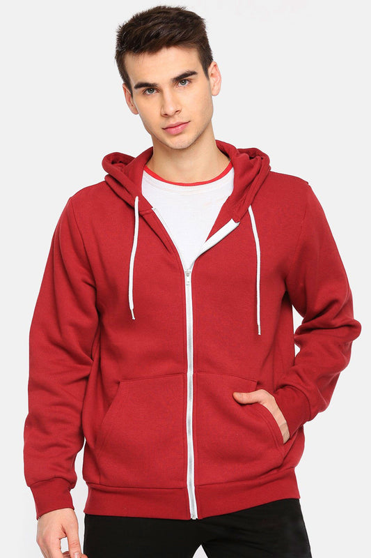 Ckh Men's Zipper Fleece Hoodie Men's Zipper Hoodie Yasir Bin Asad Red XS 