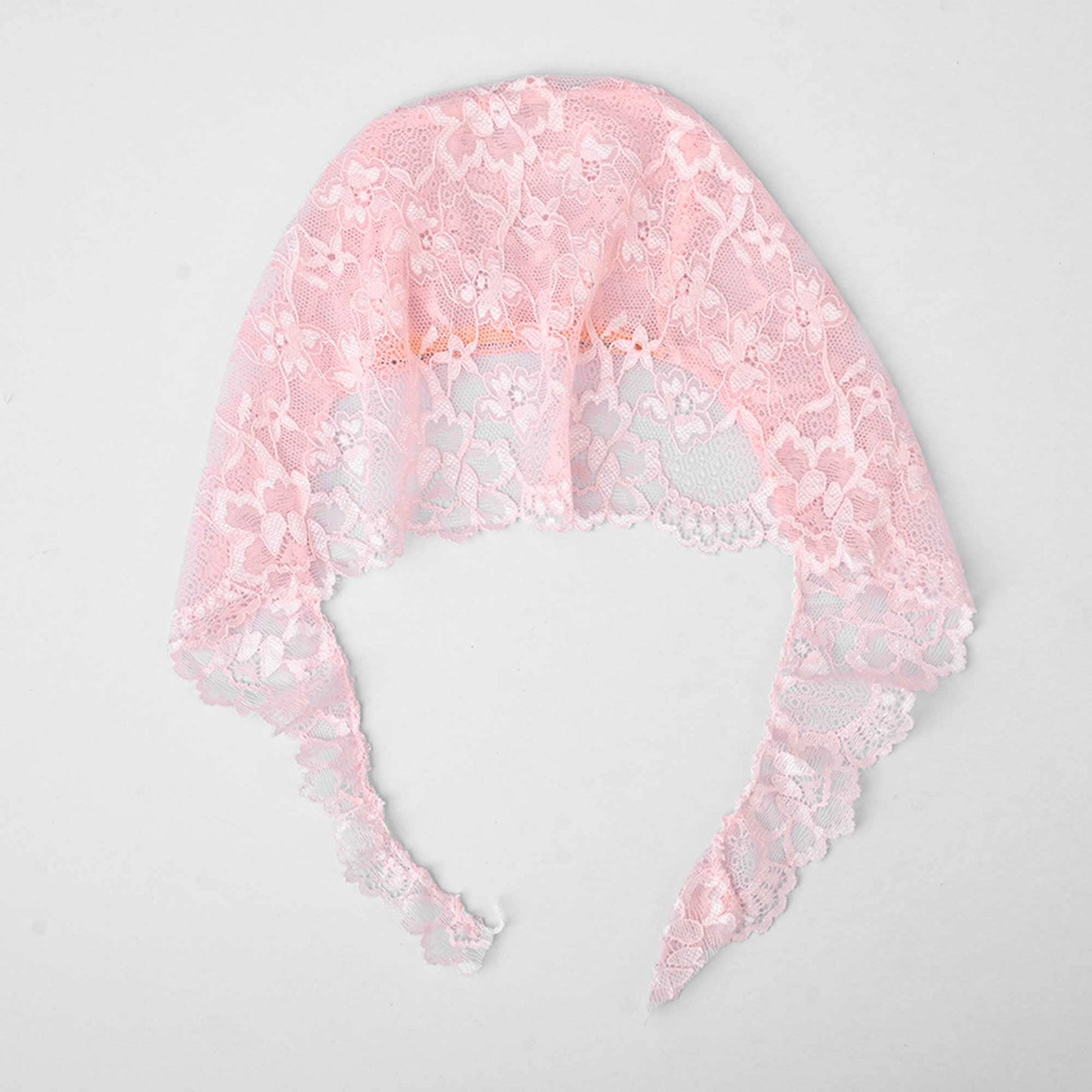 Women's Lovech Net Design Under Scarf Hijab Cap Women's Accessories De Artistic Powder Pink 