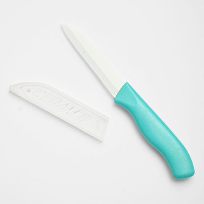 Ceramic Classic Kitchem Knife With Safety Cover Kitchen Accessories SRL Turquoise 