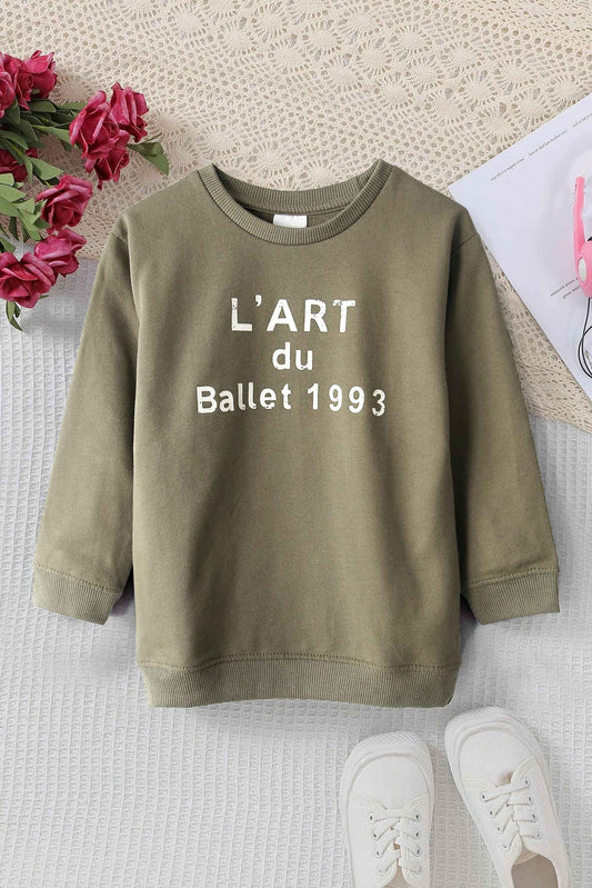 Kid's L Art Du Ballet Printed Terry Sweat Shirt Kid's Sweat Shirt SNR 