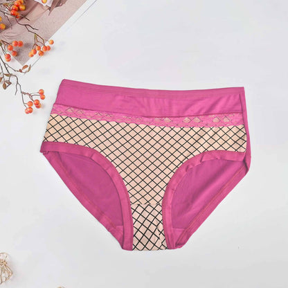 Shuifanxin Women's Lace Design Underwear Panties Women's Panties RAM Hot Pink 30-34 inches 