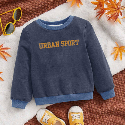 Urban Sports Boy's Printed Superior Sweat Shirt Boy's Sweat Shirt LFS Jeans Marl 6-9 Months 