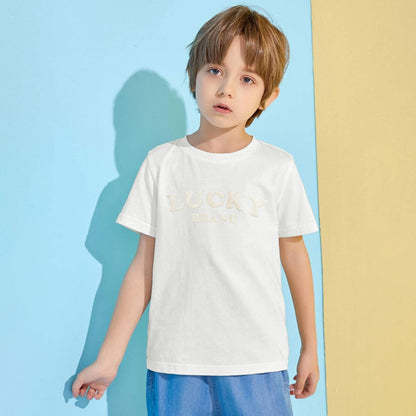 Kid's Lucky Brand Embossed Classic Tee Shirt