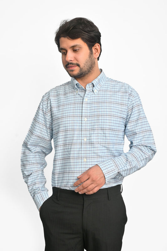Cut Label Men's Wroclaw Check Design Formal Shirt