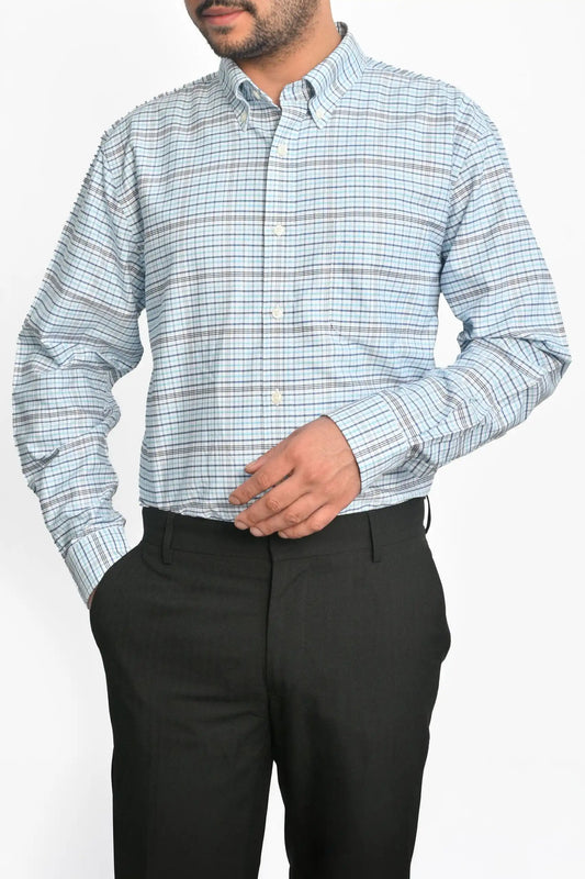 Cut Label Men's Wroclaw Check Design Formal Shirt