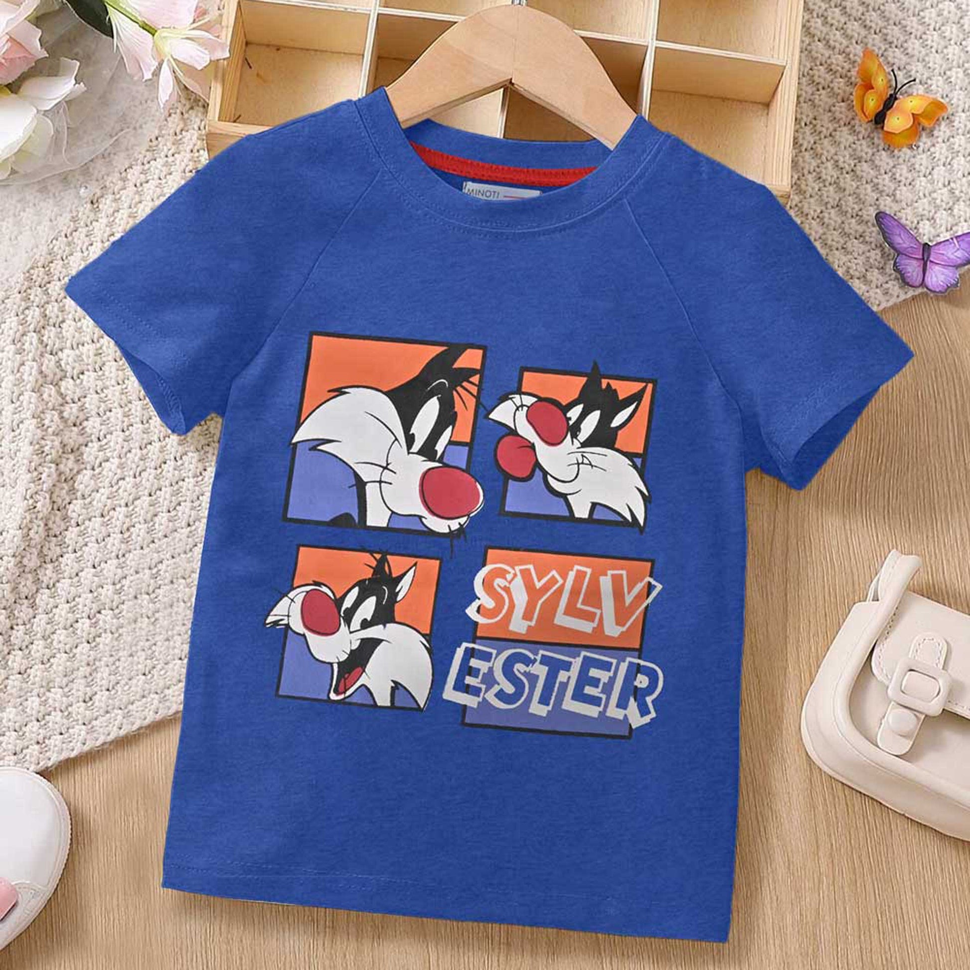 Minoti Kid's Sylv Ester Printed Tee Shirt Boy's Tee Shirt SZK 