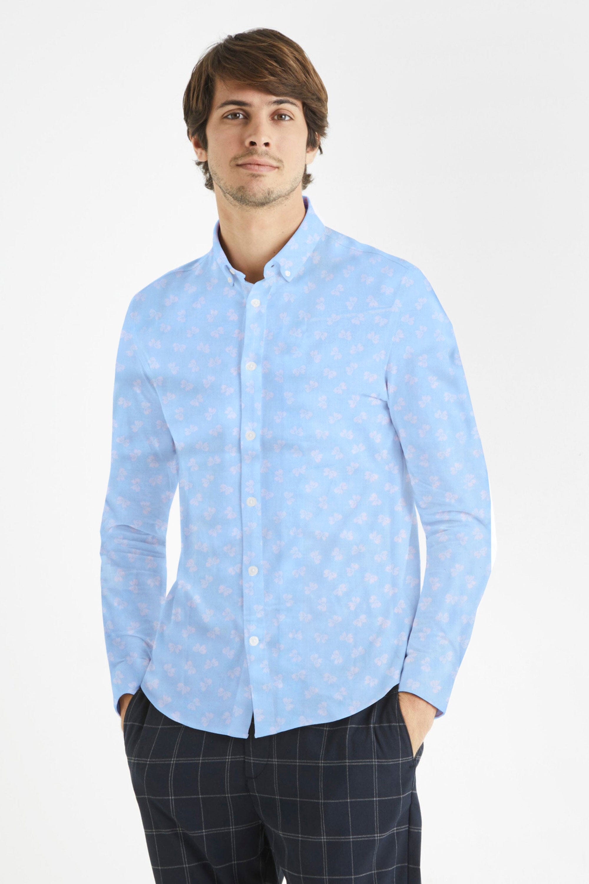 Polo Republica Men's Bow Printed Casual Shirt Men's Casual Shirt Polo Republica 