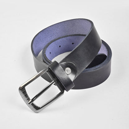 Men's Bruges Buckle Design Leather Belt Men's Belt SRL Black 34-36 