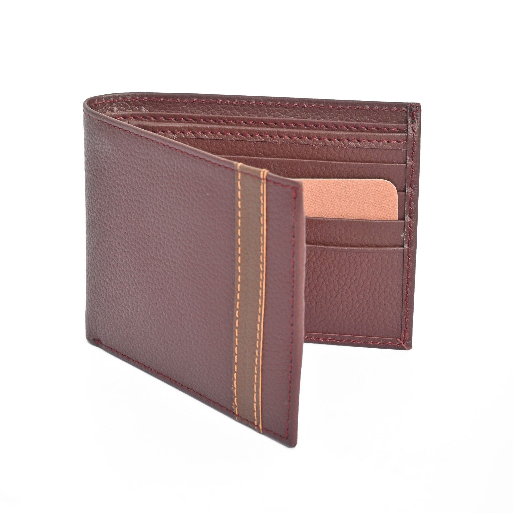 Oxenhide Men's UK4 Genuine Leather Pocket Wallet Wallet Oxenhide Sale Basis Maroon 