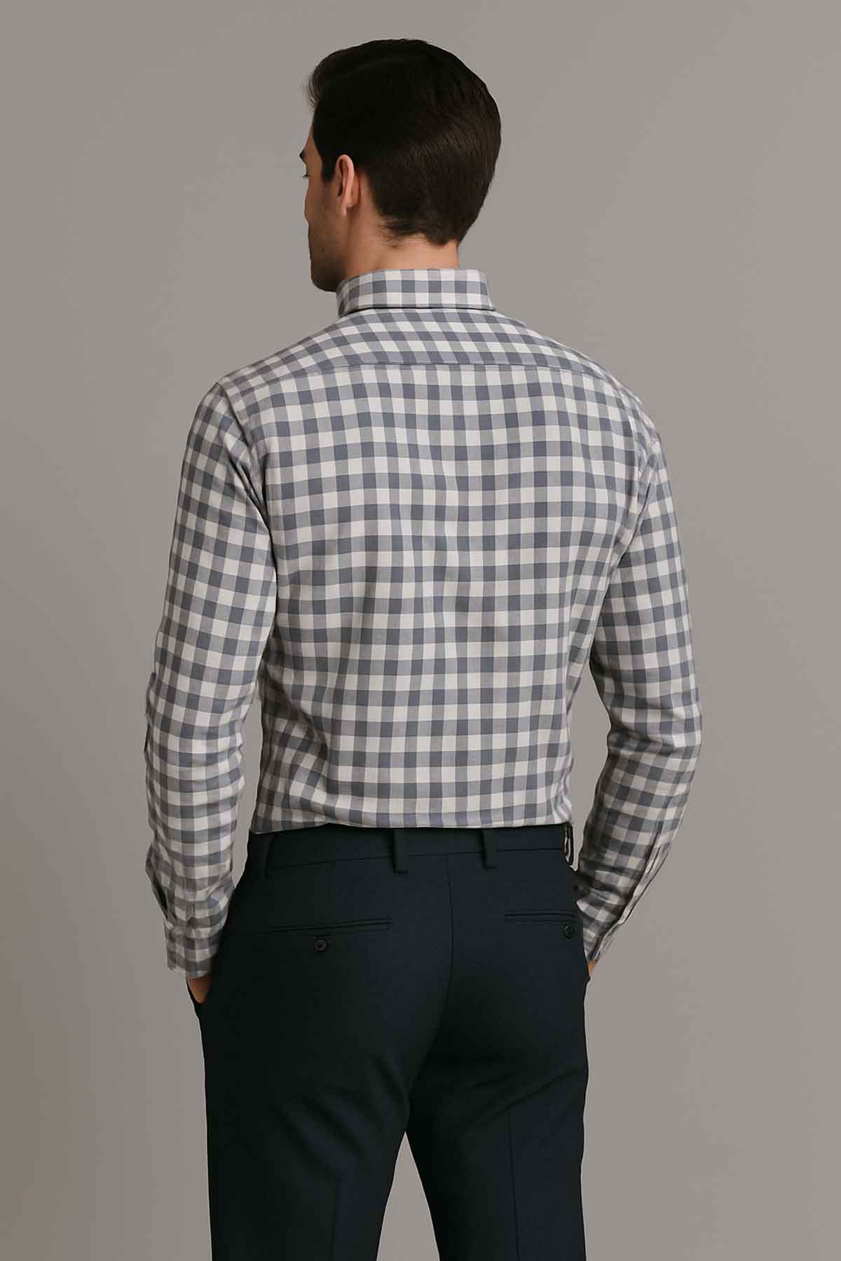 Eternity Men's Slim Fit Shepherd Check Casual Shirt