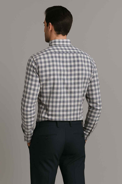 Eternity Men's Slim Fit Shepherd Check Casual Shirt