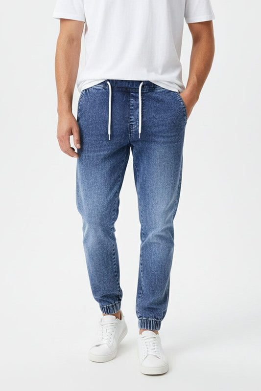 JL Men's Denim Jogger Pants