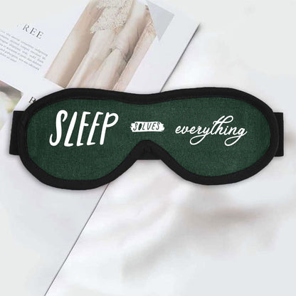 Polo Republica 'Sustainable Comfort' Eye Mask for Sleeping Eyewear Polo Republica Dark Green Sleep Solve Enerything 