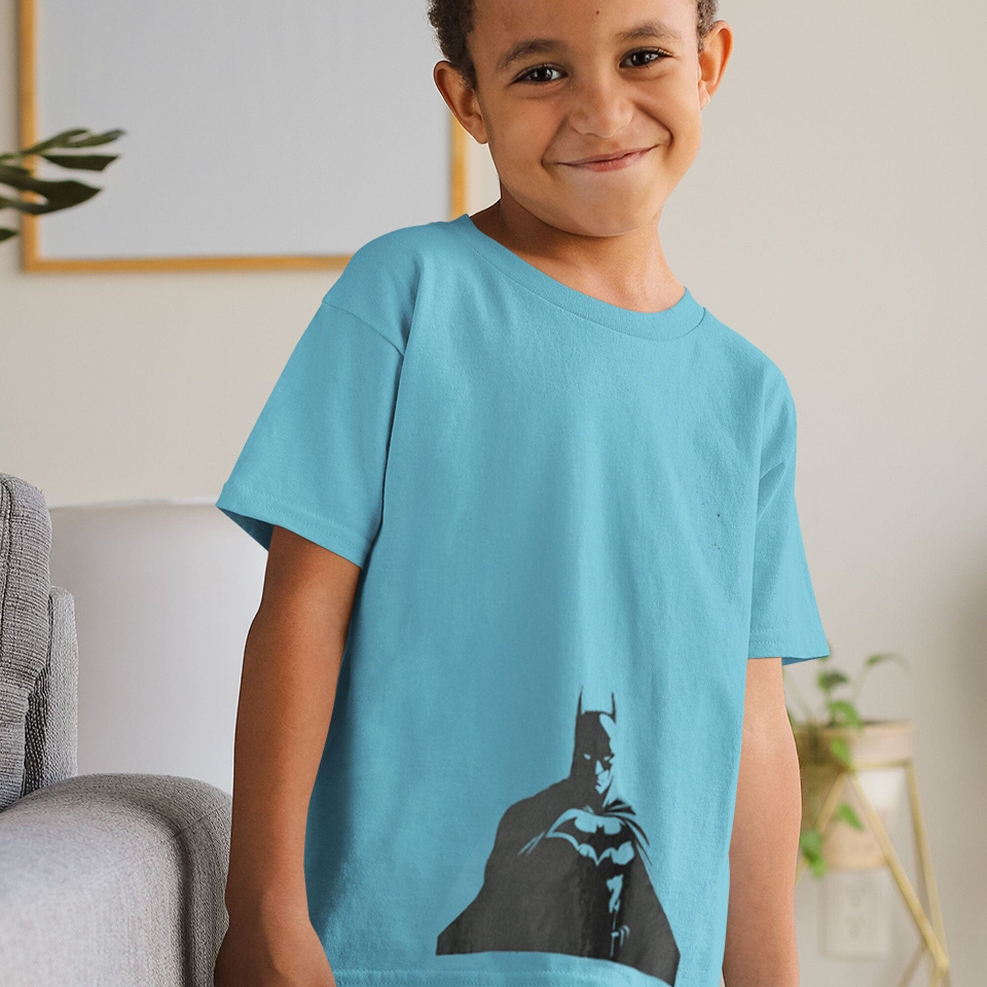 Polo Republica Boy's Batman Logo Printed Tee Shirt