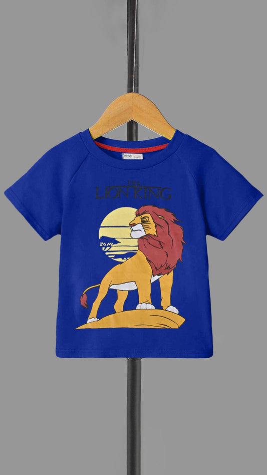 Minoti Kid's Lion King Printed Tee Shirt Boy's Tee Shirt SZK 
