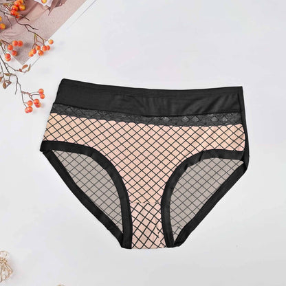 Shuifanxin Women's Lace Design Underwear Panties Women's Panties RAM Black 30-34 inches 